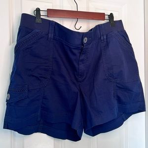 Navy Maurice’s Shorts - elastic waist